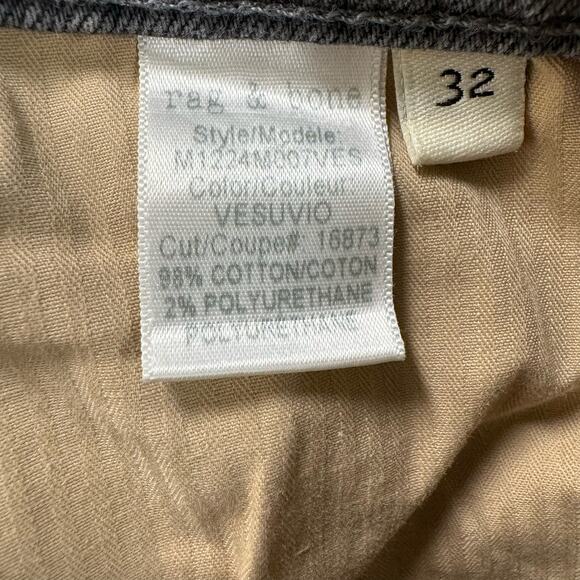 Rag & Bone Mens Standard Issue Fit 1 Extra Slim Gray Graffiti Vesuvio 32x33 - Picture 9 of 10